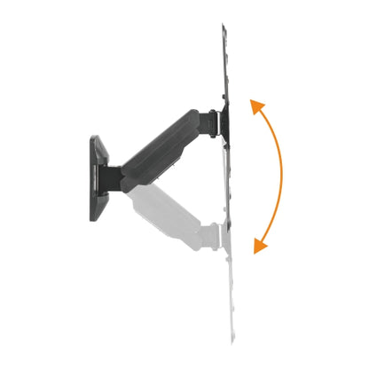 Lumi LDA24-441 gas spring TV mount showing its range of movement