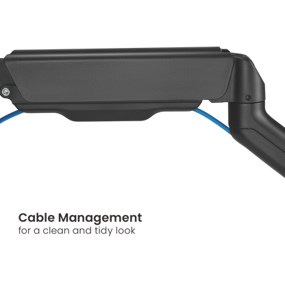 Lumi LDA32-112E mechanical spring monitor arm cable management detail for routing cables neatly