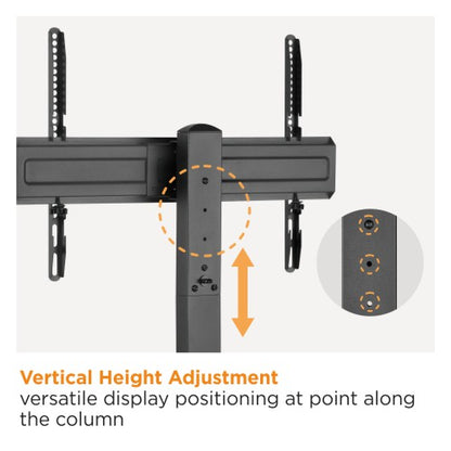 Lumi LDT03-23L TV tabletop stand showing the height adjustment