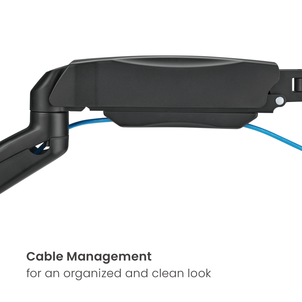 Lumi LDT13-C024E mechanical spring monitor arm cable management detail for routing cables neatly