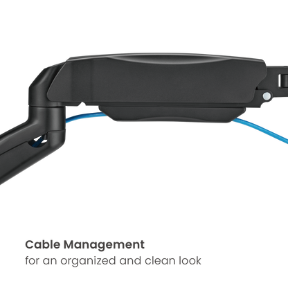 Lumi LDT13-C024E mechanical spring monitor arm cable management detail for routing cables neatly