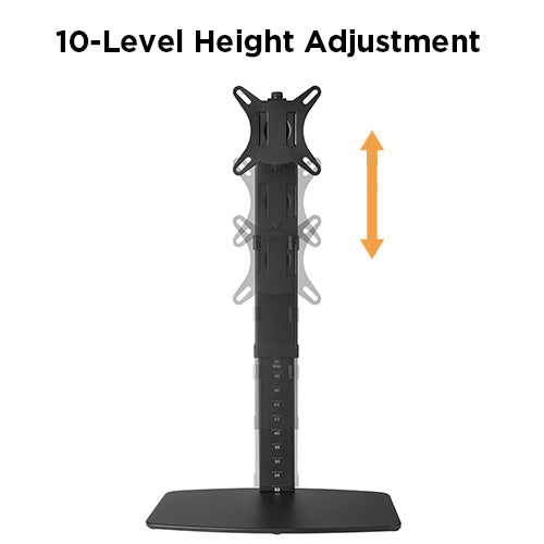 Lumi LDT67-T01 monitor stand showing the height adjustment