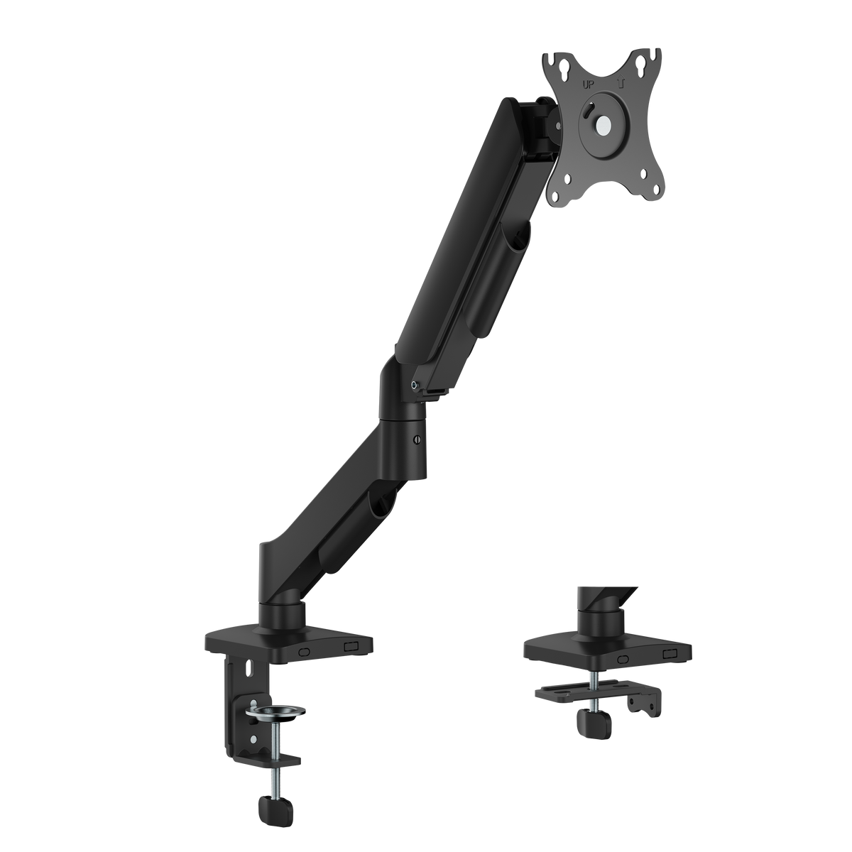 Lumi LDT97-C012 gas spring monitor arm, product view, supplied in India by Corporate AV