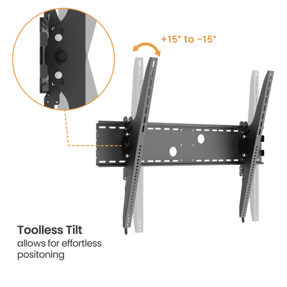 Lumi LP37-810T tilt TV wall mount showing the tilt adjustment