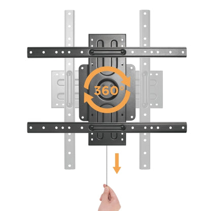 Lumi LP69-46F fixed TV wall mount showing portrait and landscape screen rotation
