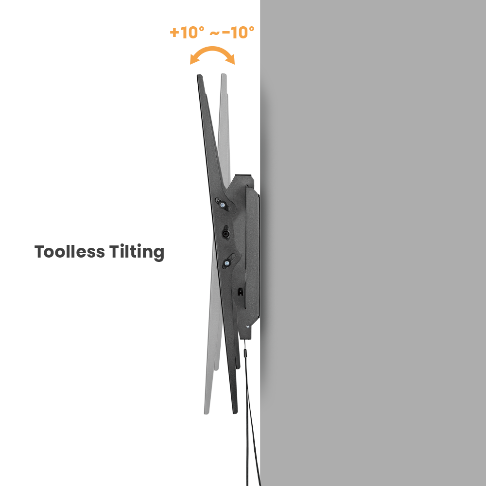 Lumi LP73-69T tilt TV wall mount showing the tilt adjustment