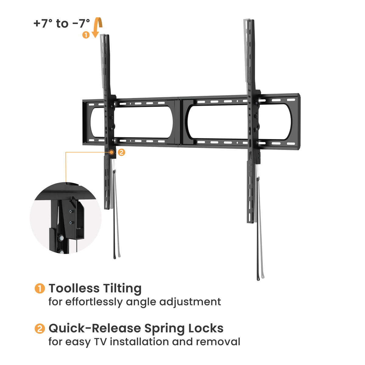 Lumi LP73-812T tilt TV wall mount showing the tilt adjustment
