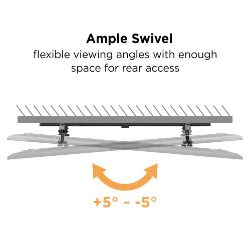 Lumi LP75-48T tilt TV wall mount showing the swivel movement