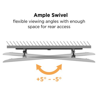 Lumi LP75-48T tilt TV wall mount showing the swivel movement