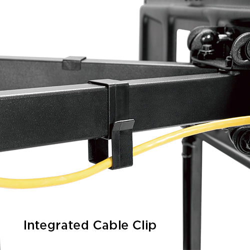 Lumi LPA63-446 full-motion TV wall mount cable management detail for routing cables neatly