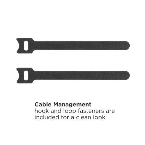 Lumi LPA69-466 full-motion TV wall mount cable management detail for routing cables neatly