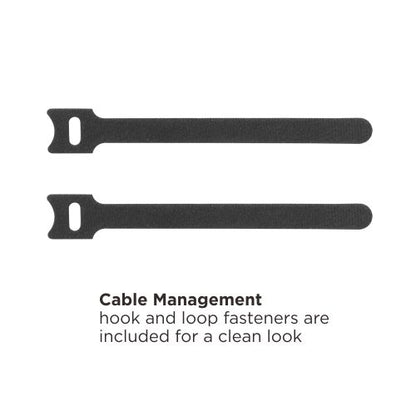 Lumi LPA69-466 full-motion TV wall mount cable management detail for routing cables neatly