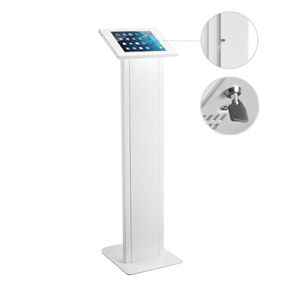 Lumi PAD32-01 anti-theft tablet kiosk floor stand, product view, supplied in India by Corporate AV