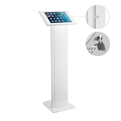 Lumi PAD32-02 anti-theft tablet kiosk floor stand, product view, supplied in India by Corporate AV