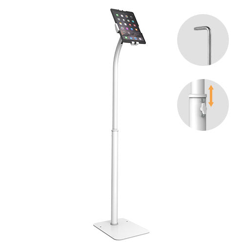 Lumi PAD33-01 anti-theft tablet kiosk floor stand, product view, supplied in India by Corporate AV