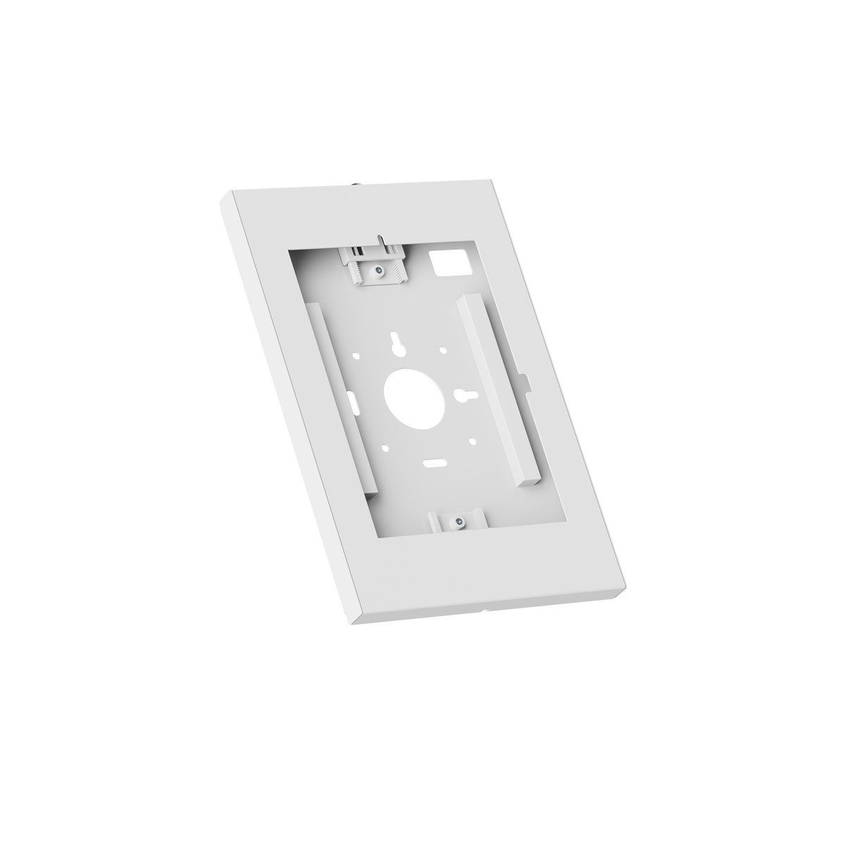 Lumi PAD34-01 anti-theft wall mount tablet enclosure, product view, supplied in India by Corporate AV