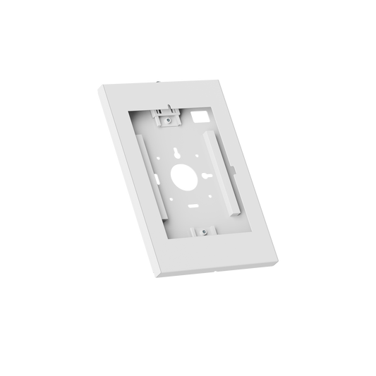 Lumi PAD34-01 anti-theft wall mount tablet enclosure, product view, supplied in India by Corporate AV