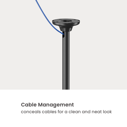 Lumi PLB-CE1546SL TV ceiling mount cable management detail for routing cables neatly