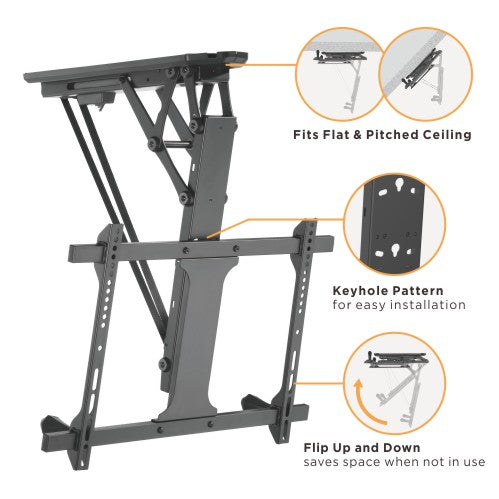 Lumi PLB-M0546 motorized TV ceiling mount operated with a remote control (additional view)