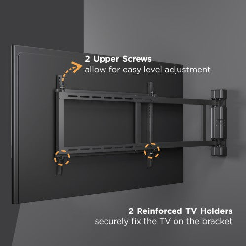 Lumi PLB-M06 motorized TV wall mount adjustment feature detail