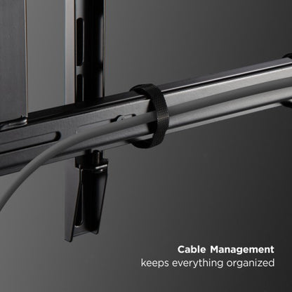 Lumi PLB-M06H full-motion TV wall mount cable management detail for routing cables neatly