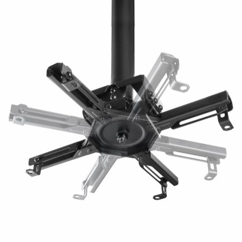 Lumi PRB-20-01L projector mount showing the swivel movement