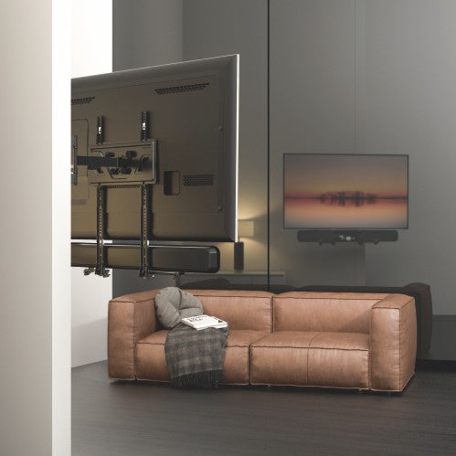 Lumi SB-49 soundbar bracket installed in a home or studio setting