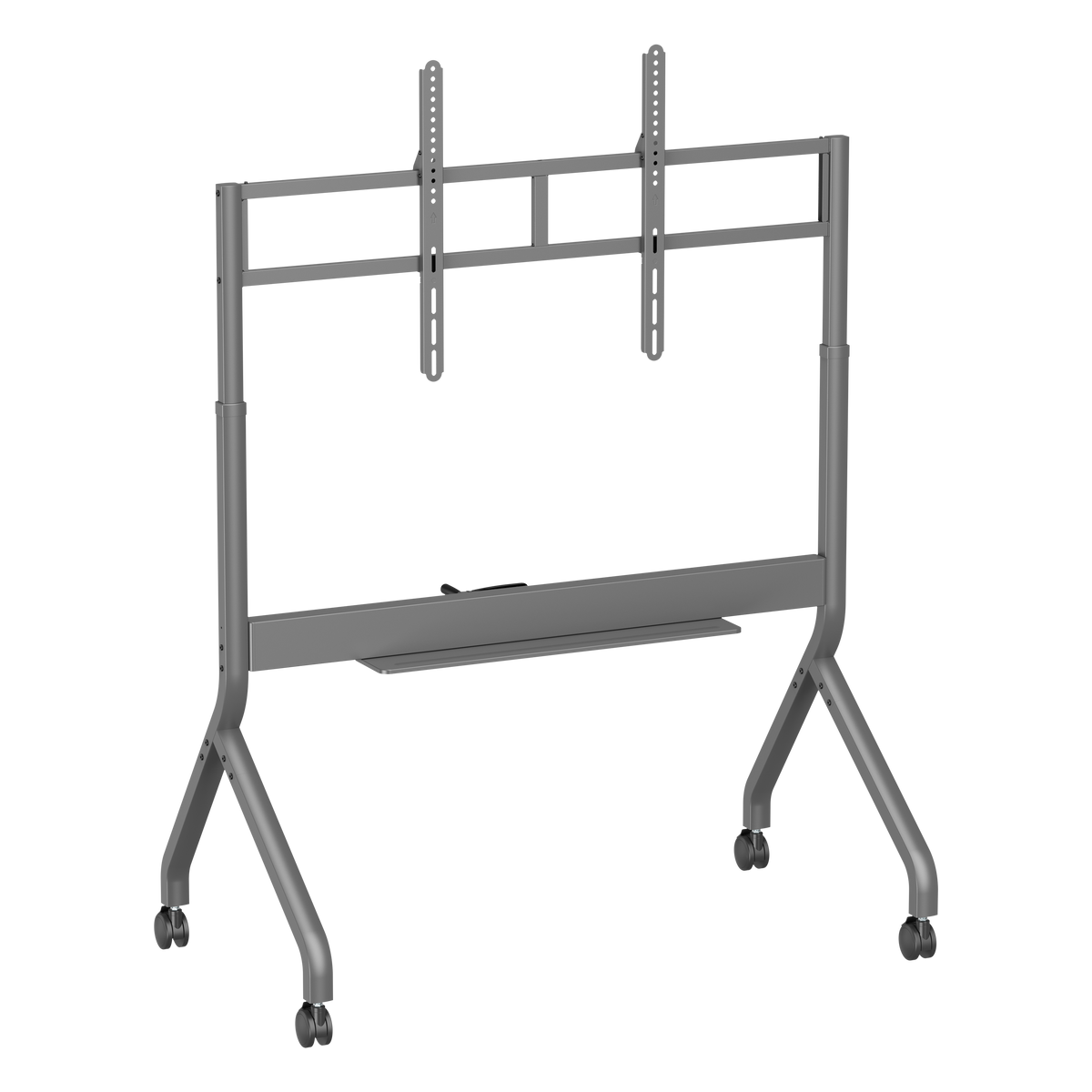 Lumi TTF19H-612FW crank adjustable TV cart, product view, supplied in India by Corporate AV