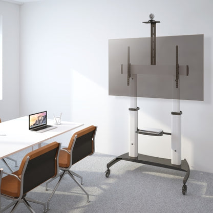 Lumi TTL07-610TW TV cart installed with a TV in a meeting or classroom setting