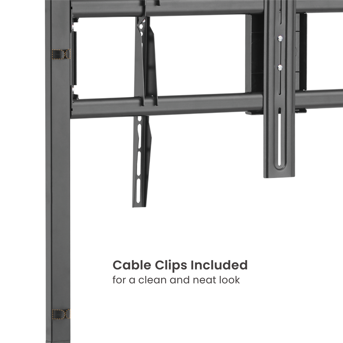 Lumi TTL16-69FW TV cart cable management detail for routing cables neatly