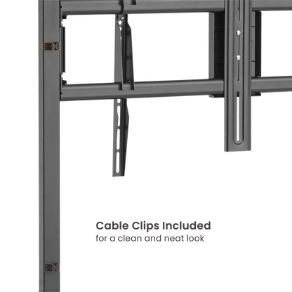 Lumi TTL16-69FW TV cart cable management detail for routing cables neatly