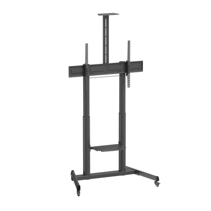 Lumi TTL17H-610TW crank adjustable TV cart, product view, supplied in India by Corporate AV