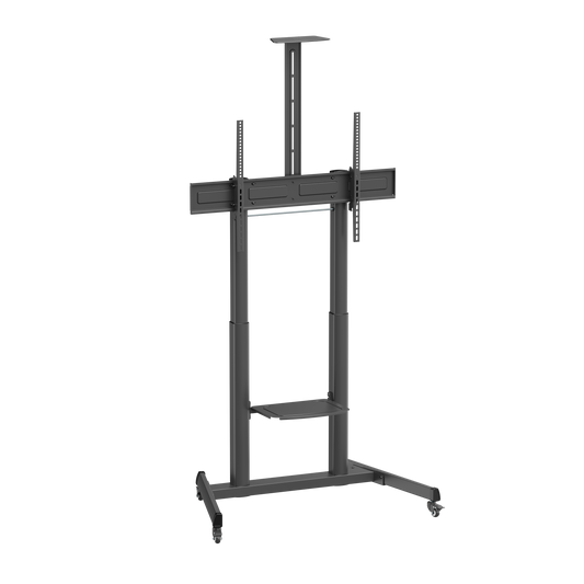 Lumi TTL17H-610TW crank adjustable TV cart, product view, supplied in India by Corporate AV
