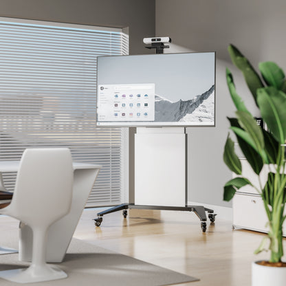Lumi TTL20H-610TW TV cart installed with a TV in a meeting or classroom setting