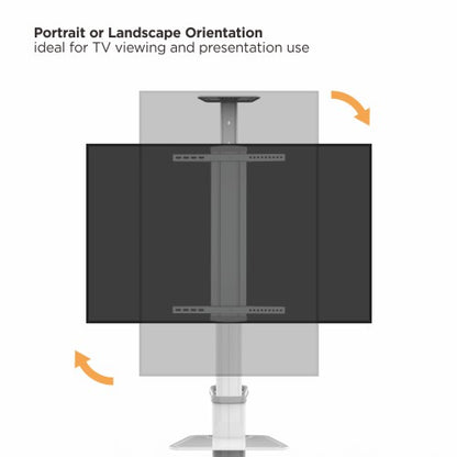 Lumi TTV12-46TW TV cart showing portrait and landscape screen rotation