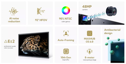 MaxHub C5530: V6 Classic Series 55 Inch All-in-One Interactive Display - feature overview graphic