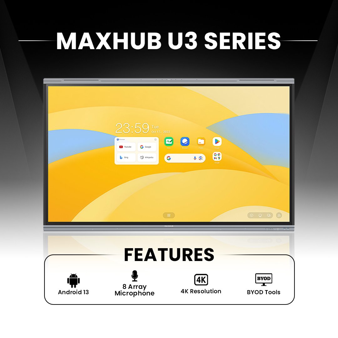 MaxHub U7530: U3 Series 75 Inch 4K Interactive Flat Panel for Education - feature overview graphic