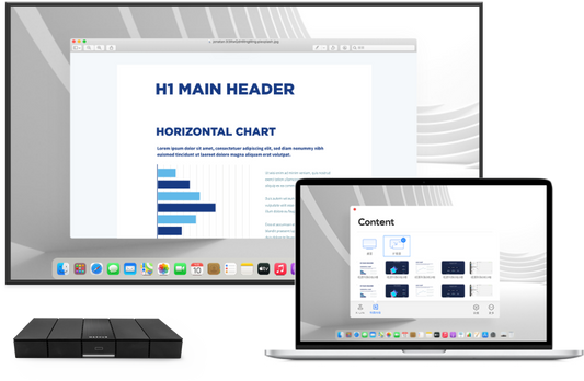 MaxHub WB05: Premium 4K Wireless Screen Sharing Box - feature overview graphic