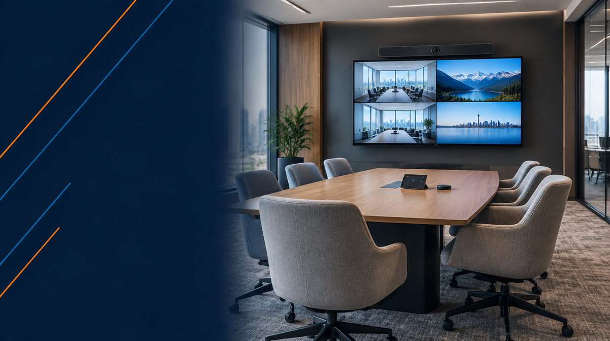 Hybrid Meeting Room AV Solutions hero banner — Hybrid Meeting Room for Corporate AV's professional AV integration services across India