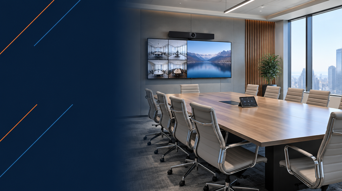 Large Meeting Room AV Solutions hero banner — Large Meeting Room for Corporate AV's professional AV integration services across India