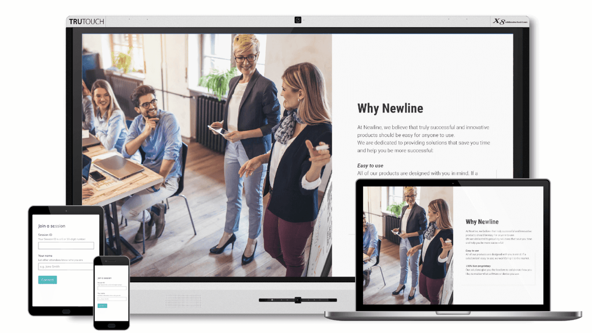 Newline Cast Wireless Screen Sharing Software - front view