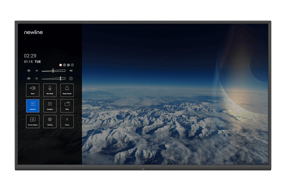 Newline NT Series 65, 85 and 98 Inch 4K Interactive Display - front view