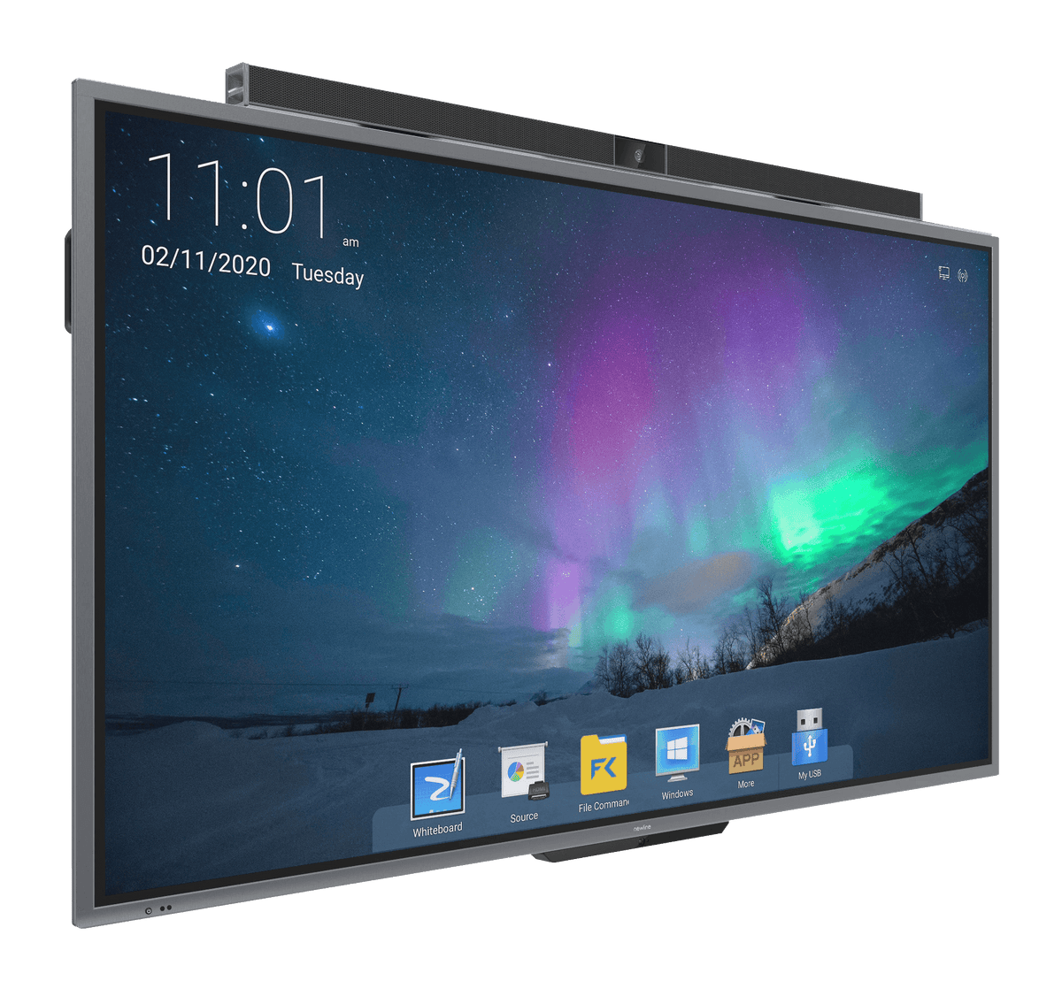Newline PTC Series 65, 75 and 86 Inch 4K Interactive Display - front view