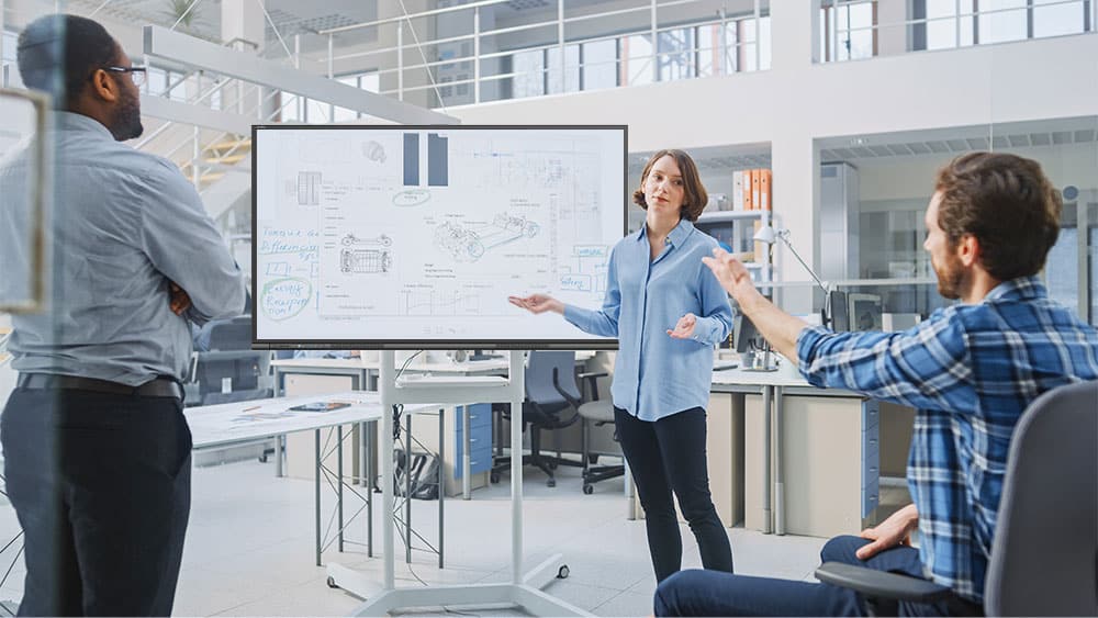 Newline TT-7523C 75 Inch C Series 4K Interactive Display - front view
