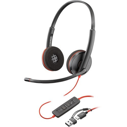 Poly Blackwire 3220: Wired Stereo USB-C Headset - front view