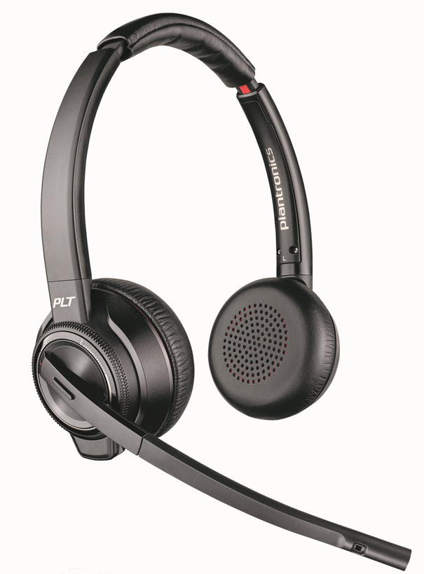 Poly Savi 8220: Office Stereo Wireless Headset - angled view