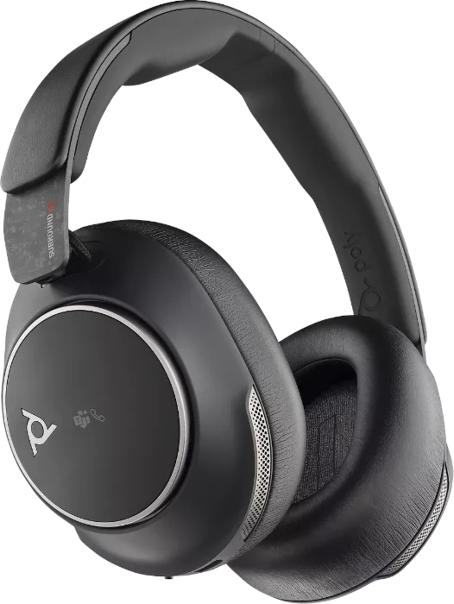 Poly Voyager Surround 80: Wireless Headset for Microsoft Teams - angled view