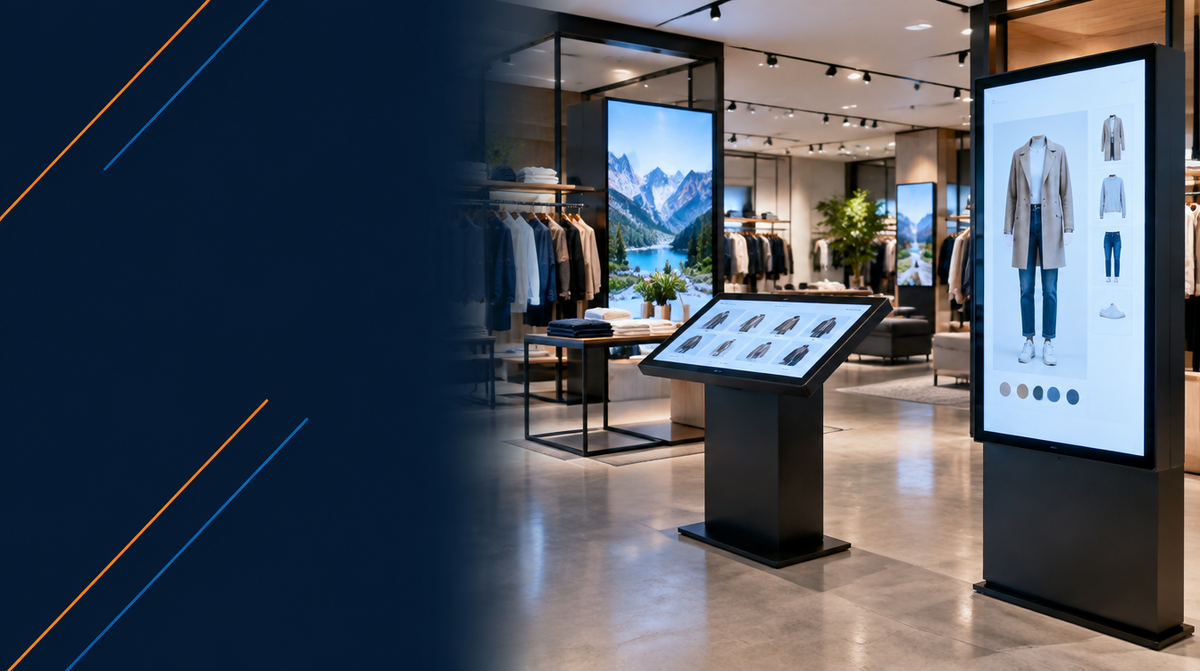 Retail Interactive Display Solutions hero banner — Retail Interactive Displays for Corporate AV's professional AV integration services across India