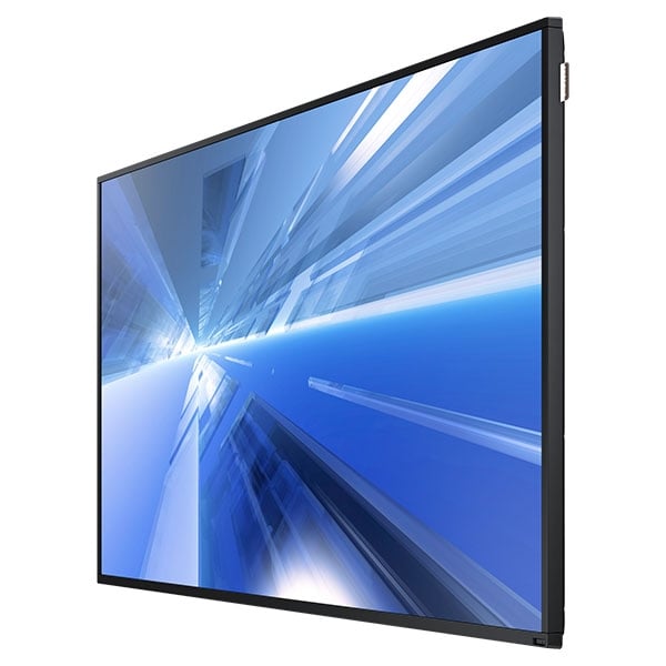 Samsung DM55E: 55 Inch Slim Direct-Lit LED Business Display - angled view