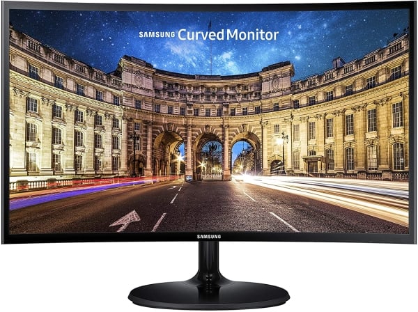 Samsung LC24F390FHM: 24 Inch CF390 Curved LED Monitor - front view (1 of 2)
